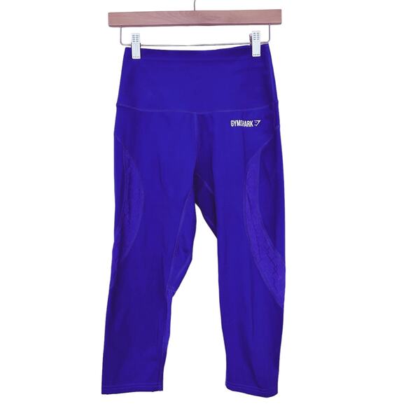 Gymshark Purple Cropped Leggings Sz XS - Picture 1 of 6
